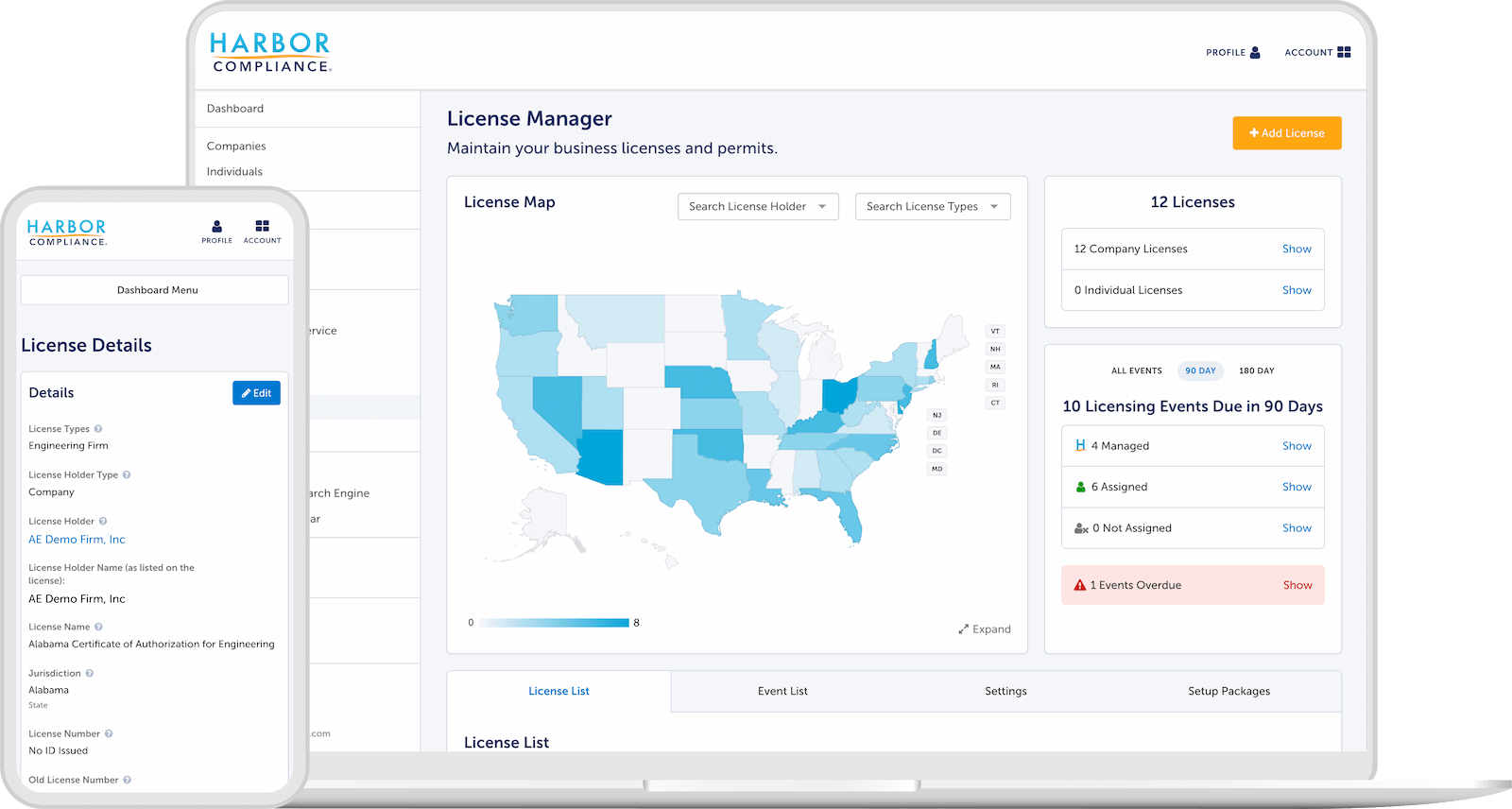Harbor Compliance editor interface
